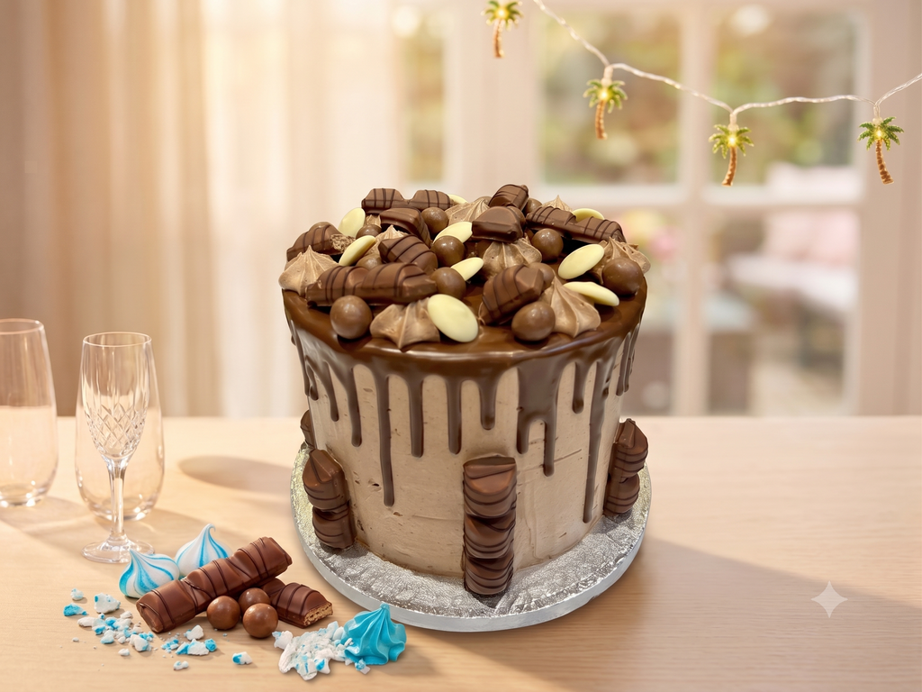 Luxury chocolate celebration cake